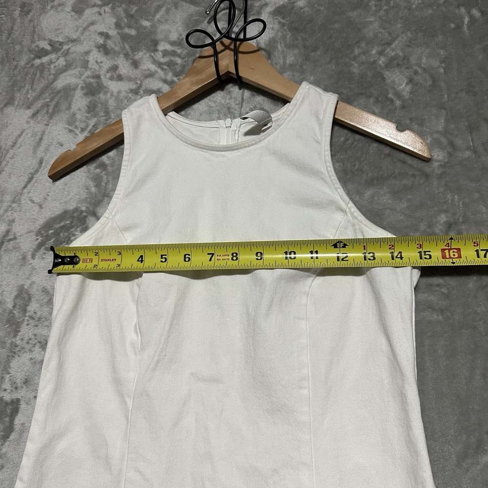 Vintage Laundry by Shelli Segal White Denim Maxi Dress Womens 6 Coastal Cowgirl - Picture 8 of 15